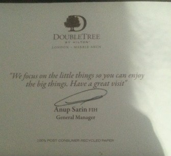 doubletree marble arch reviews