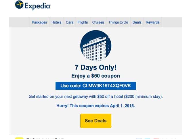 expedia travel coupon code