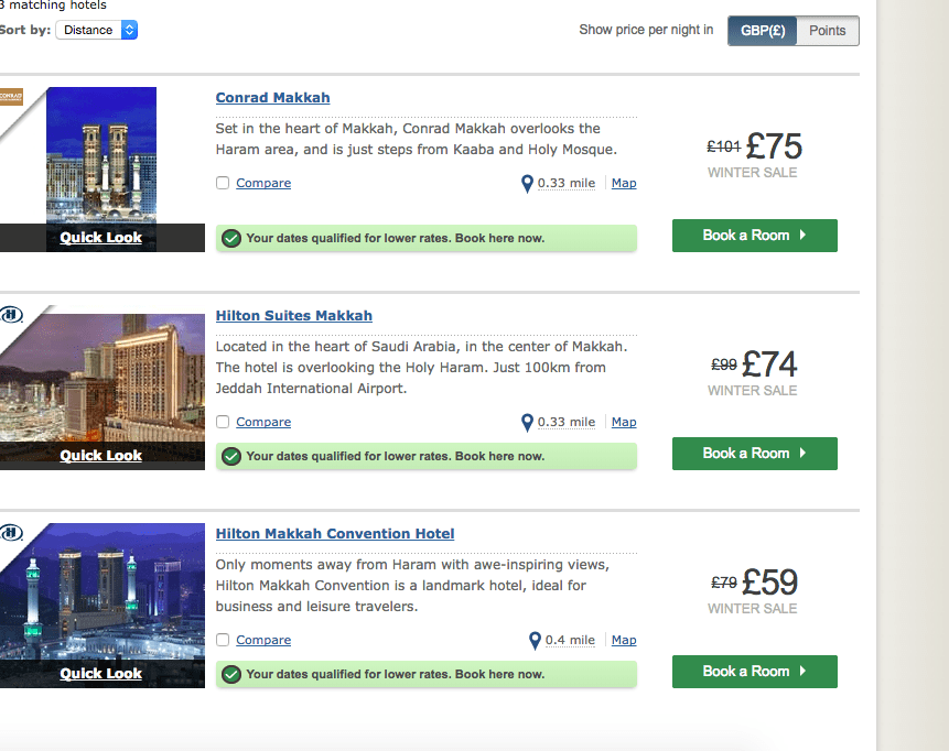 Hilton Hotel Offers Makkah 