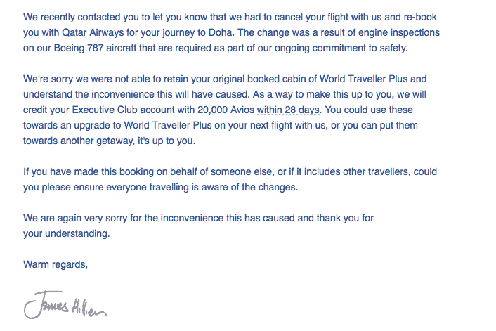 British Airways Downgrade and Compensation