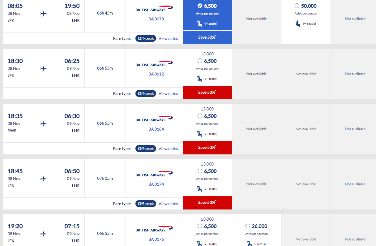 Avios Redemption up to 40% discount on points via Avios.com