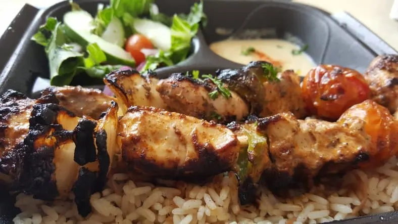 flame kabob chicken and rice in Halal Food Restaurants in Orlando Florida 