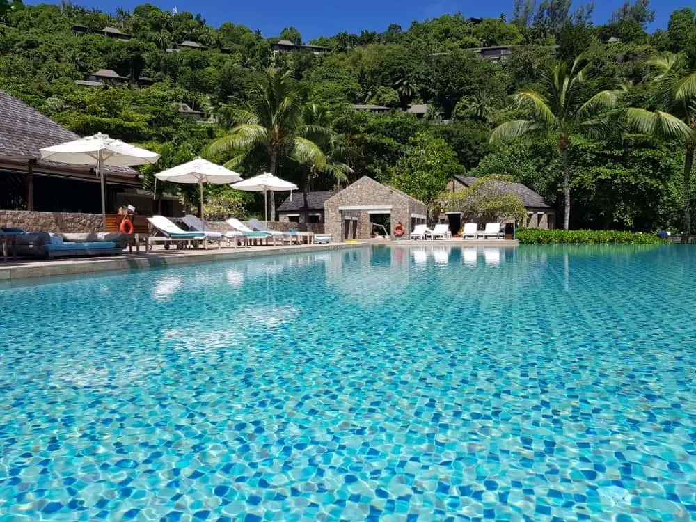 Four Seasons Seychelles the main pool area of the resort