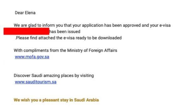 Saudi tourist visa issuance