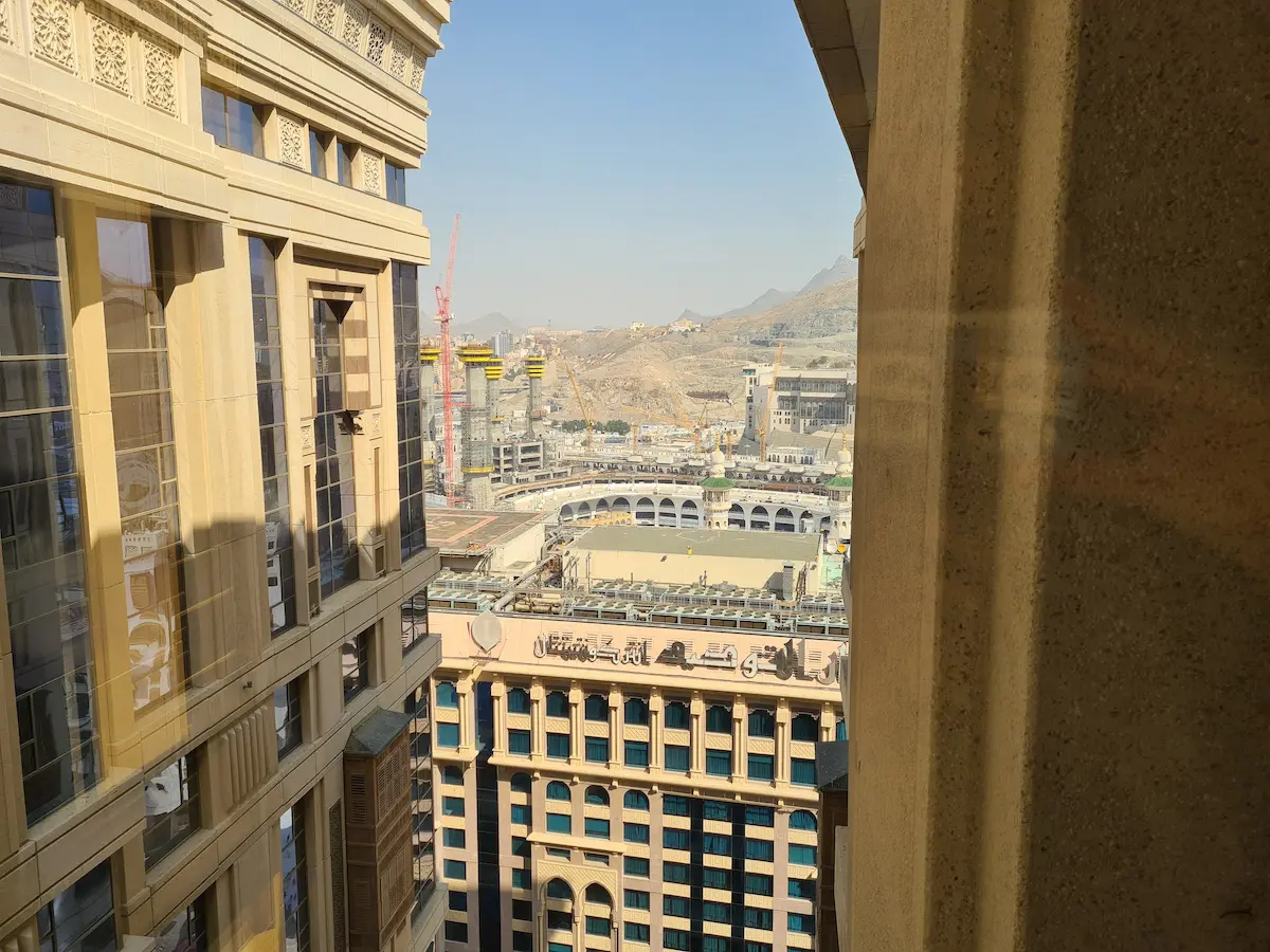 the view from the room at hyatt regency makkah