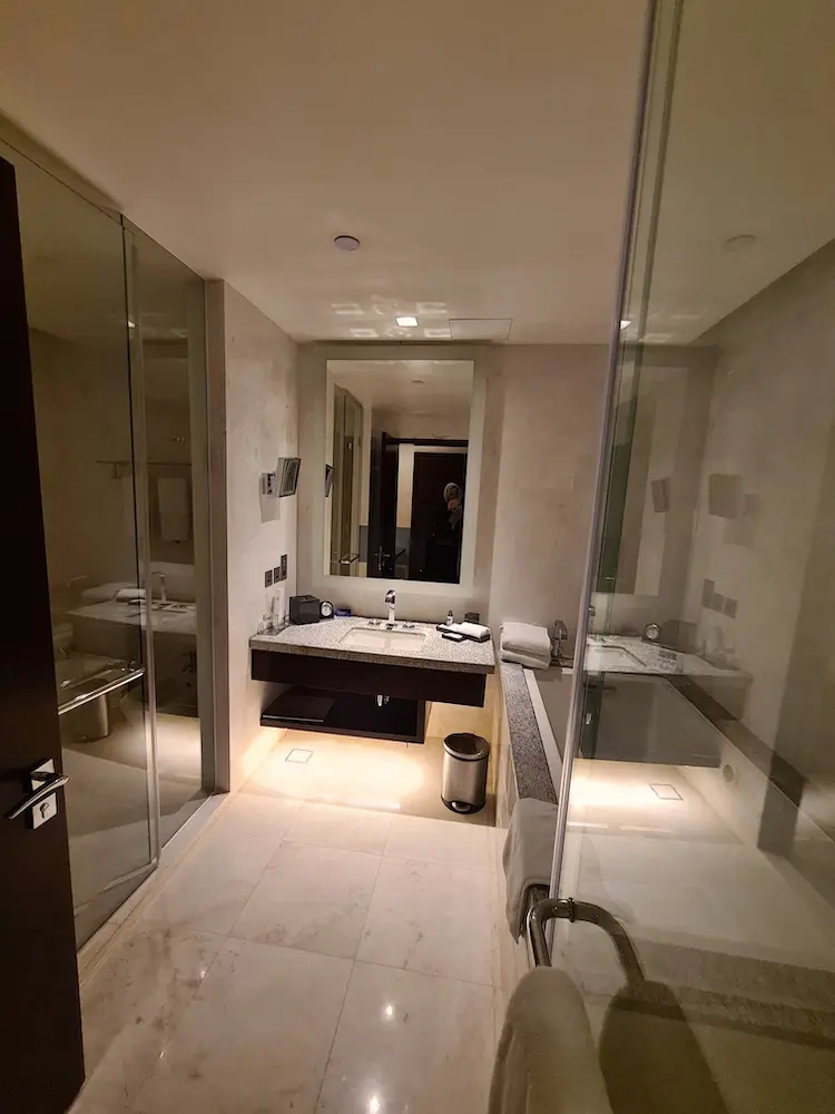 main bathroom hyatt regency makkah suite