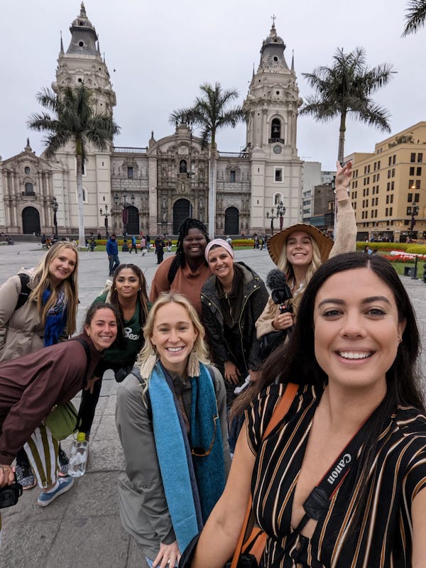 solo muslimah exploring lima peru with other women only group 