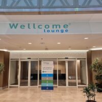entrance to the wellcome lounge jeddah airport review muslimtravelgirl4