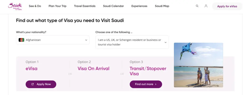 the saudi tourist visa for those with schengen, US, UK example of a visa.