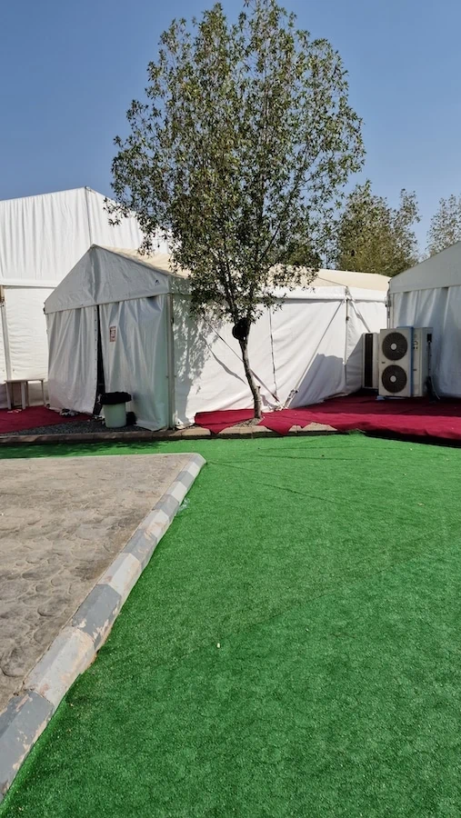 our arafat day camp outside - it is tents hajj